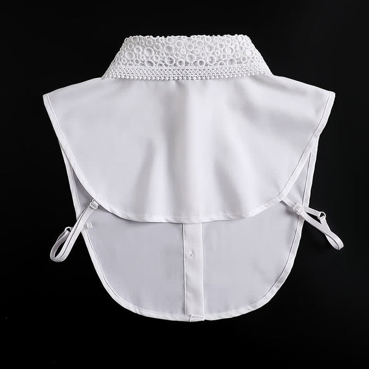 Klassische Lagenlooks mit Lochspitze, Preppy-Stil, Accessoire mit angedeutetem Kragen - image 3