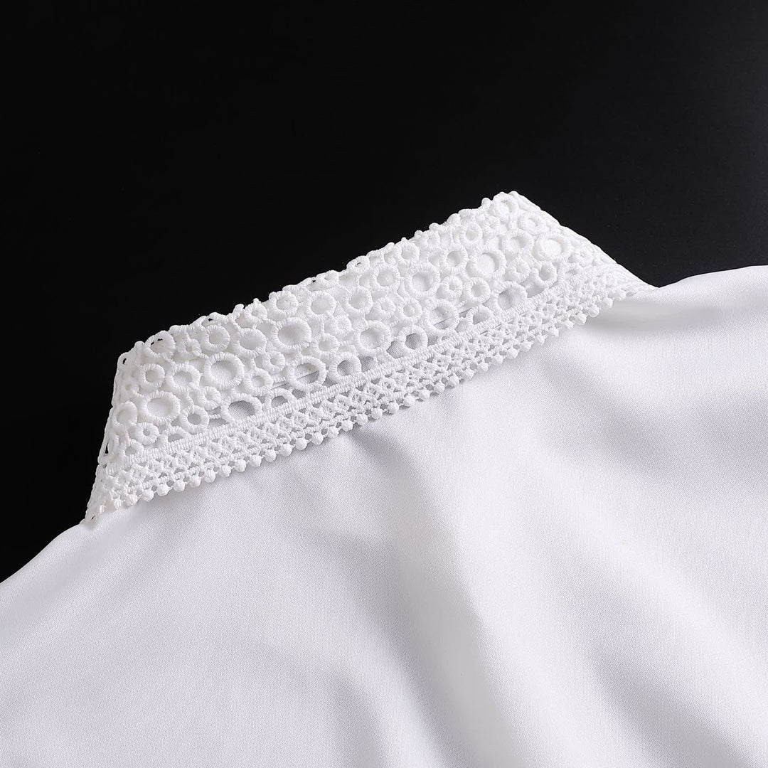 Klassische Lagenlooks mit Lochspitze, Preppy-Stil, Accessoire mit angedeutetem Kragen - image 7