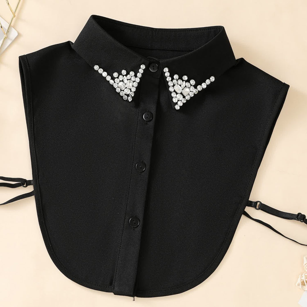 Eleganter, abnehmbarer Zierkragen mit Strassverzierungen für Damen - image 4