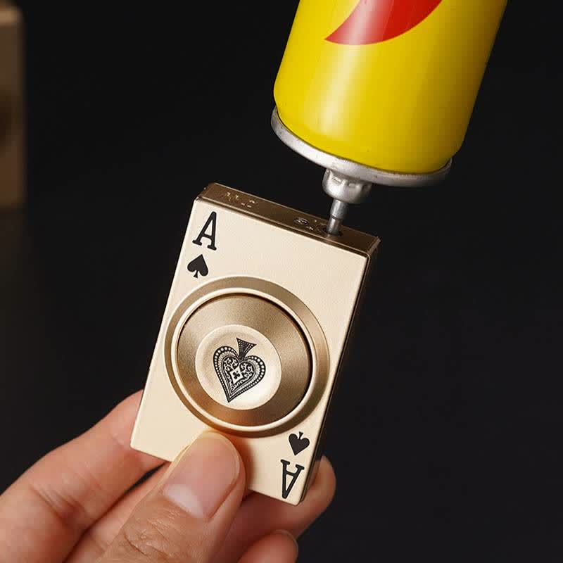 Cooles, drehbares Royal Ace Poker Fidget-Feuerzeug mit LED-Licht - image 6