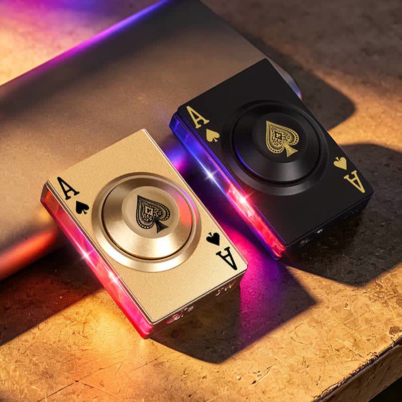 Cooles, drehbares Royal Ace Poker Fidget-Feuerzeug mit LED-Licht - image 8