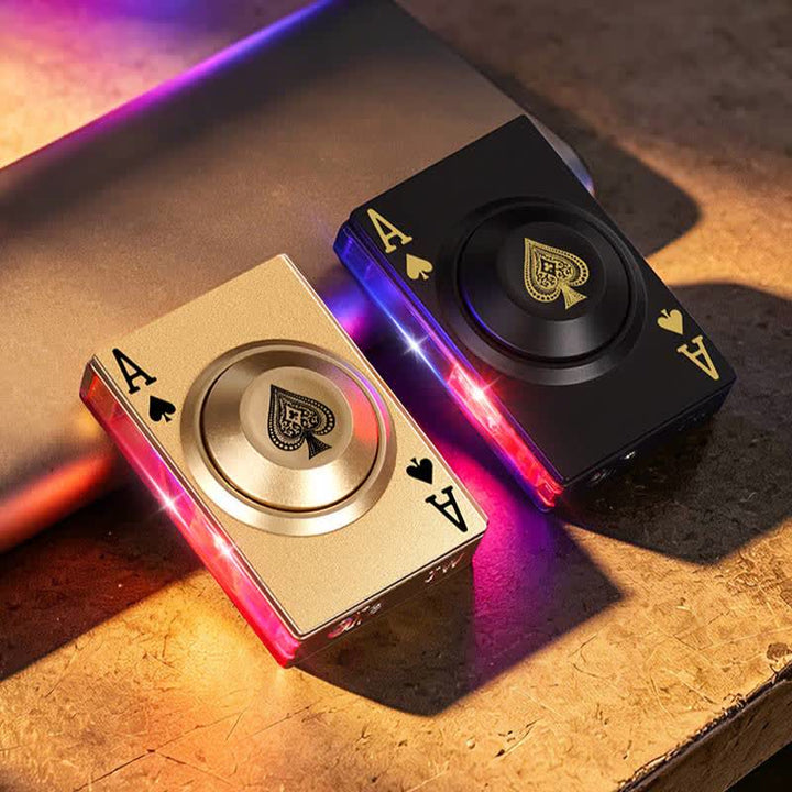 Cooles, drehbares Royal Ace Poker Fidget-Feuerzeug mit LED-Licht - image 8