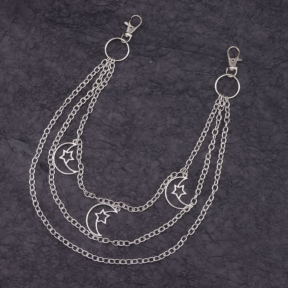 Mehrlagige Star & Moon Streetwear Statement Hose Kette - Stil Nr. 4 - image 10