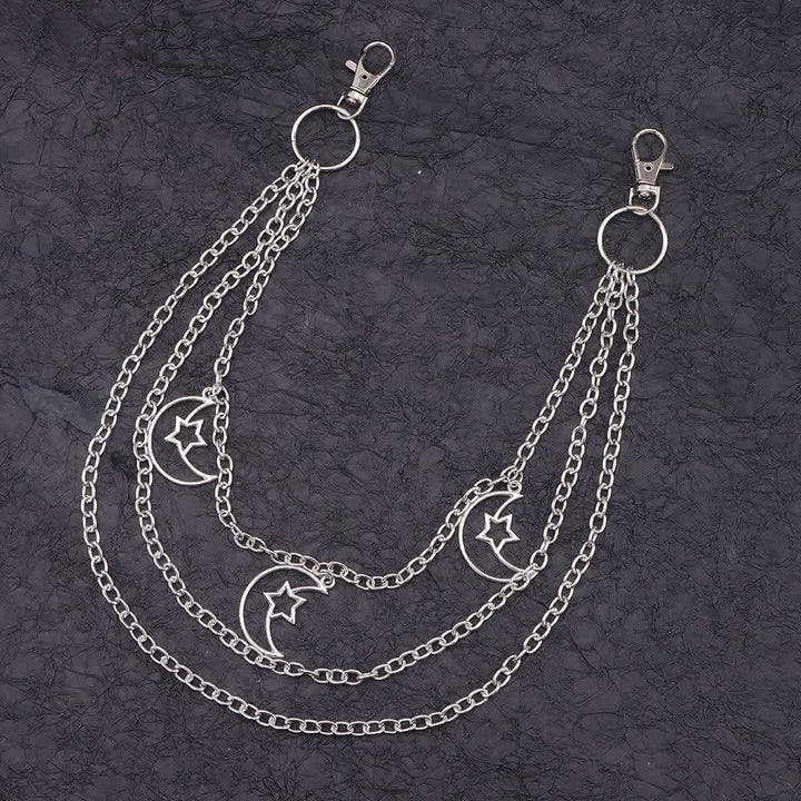Mehrlagige Star & Moon Streetwear Statement Hose Kette - Stil Nr. 4 - image 10