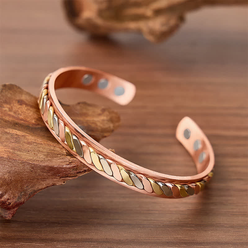 Dreifarbiges, geflochtenes Seildesign, verstellbares Magnetarmband - image 2