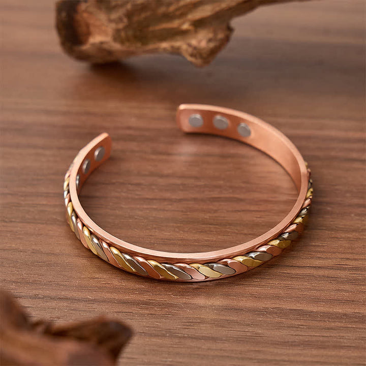 Dreifarbiges, geflochtenes Seildesign, verstellbares Magnetarmband - image 3