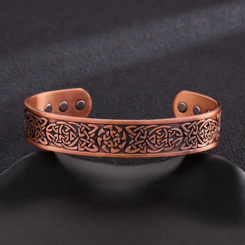 Keltische Knoten, Lebensbaum, verstellbares Armband aus Kupfer mit Magnetverschluss - Stil Nr. 8 - image 10