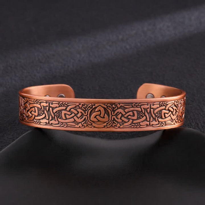 Keltische Knoten, Lebensbaum, verstellbares Armband aus Kupfer mit Magnetverschluss - Stil Nr. 7 - image 9