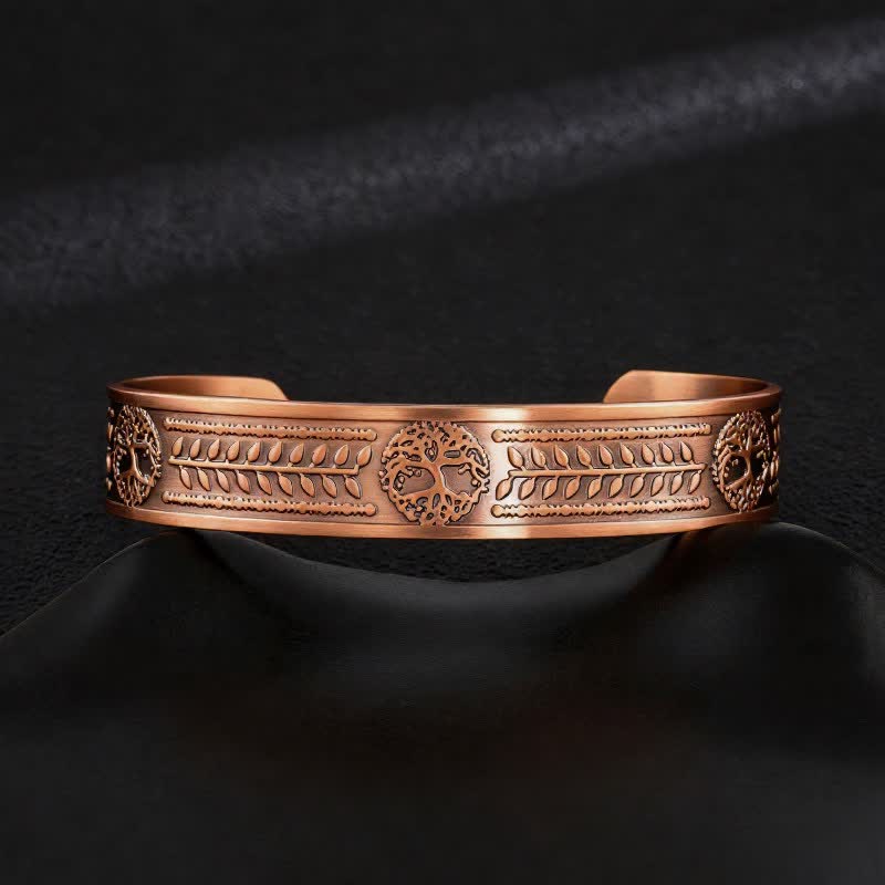 Keltische Knoten, Lebensbaum, verstellbares Armband aus Kupfer mit Magnetverschluss - Stil Nr. 11 - image 13