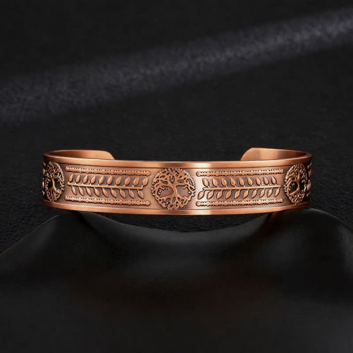 Keltische Knoten, Lebensbaum, verstellbares Armband aus Kupfer mit Magnetverschluss - Stil Nr. 11 - image 13