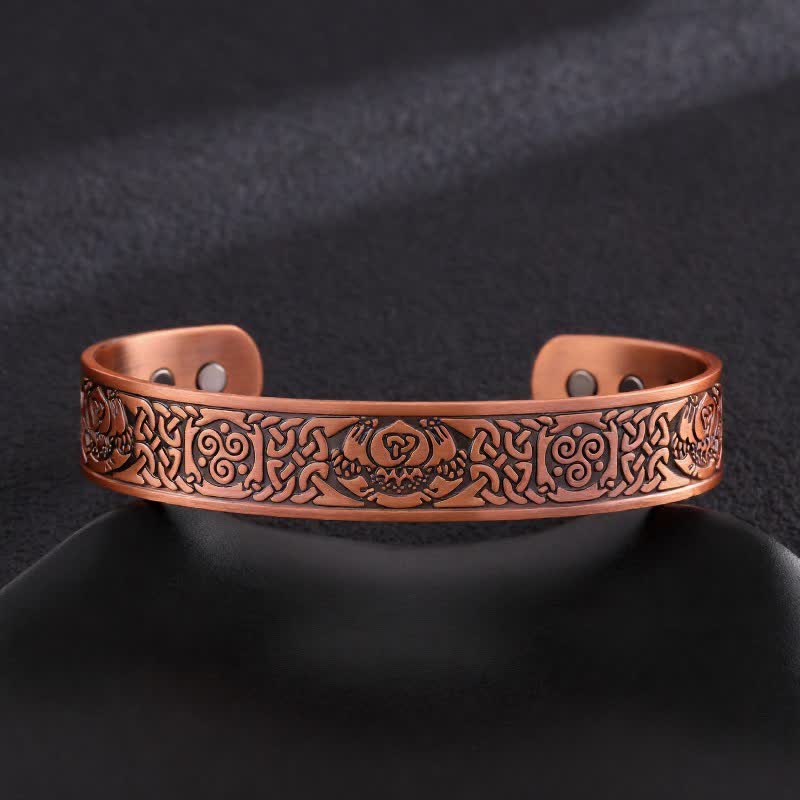 Keltische Knoten, Lebensbaum, verstellbares Armband aus Kupfer mit Magnetverschluss - Stil Nr. 4 - image 6