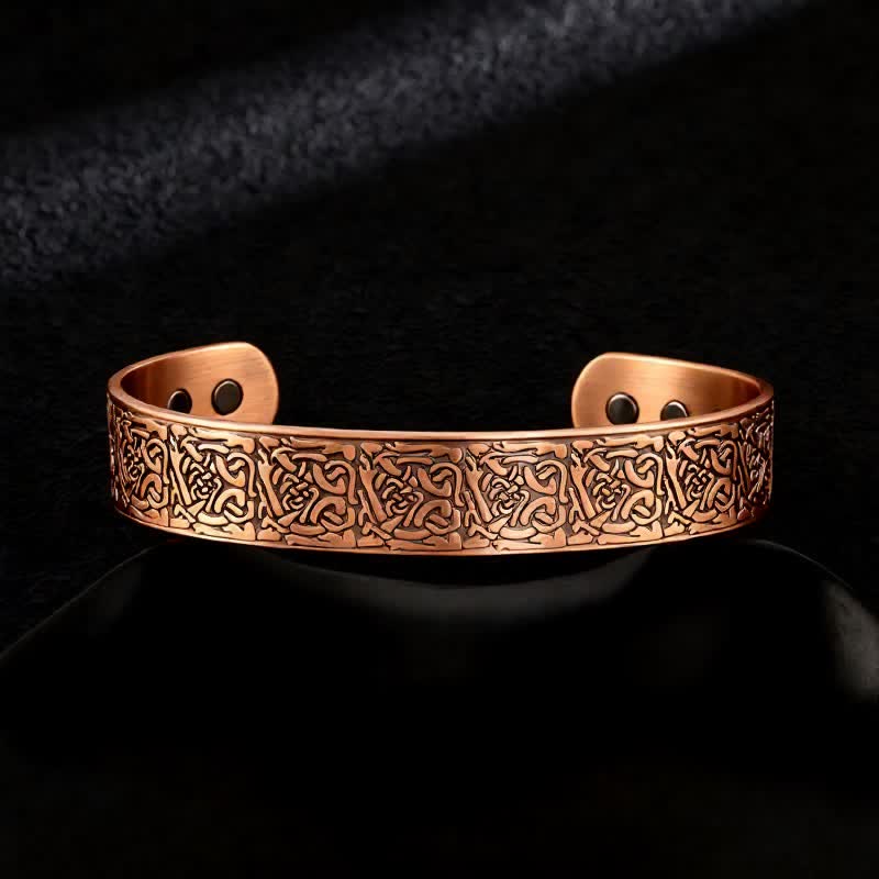 Keltische Knoten, Lebensbaum, verstellbares Armband aus Kupfer mit Magnetverschluss - Stil Nr. 13 - image 15