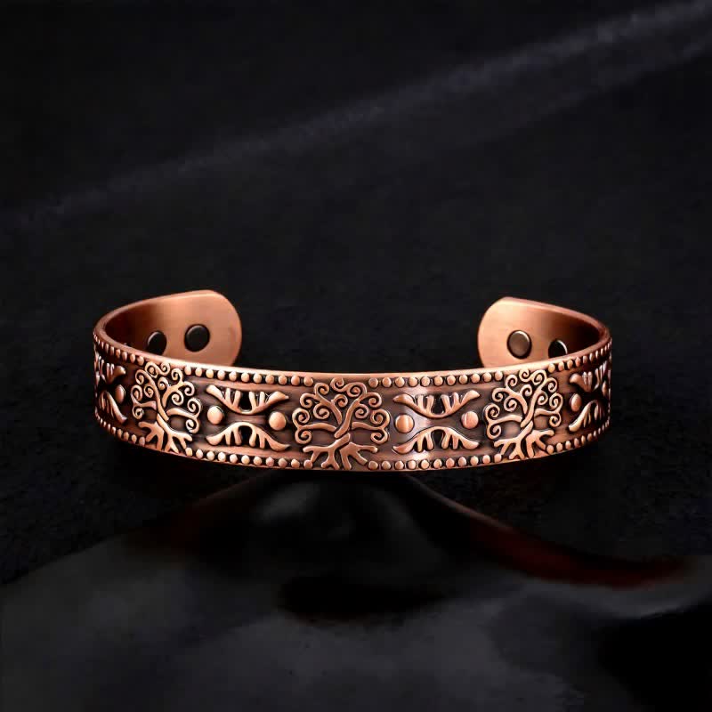 Keltische Knoten, Lebensbaum, verstellbares Armband aus Kupfer mit Magnetverschluss - Stil Nr. 2 - image 4