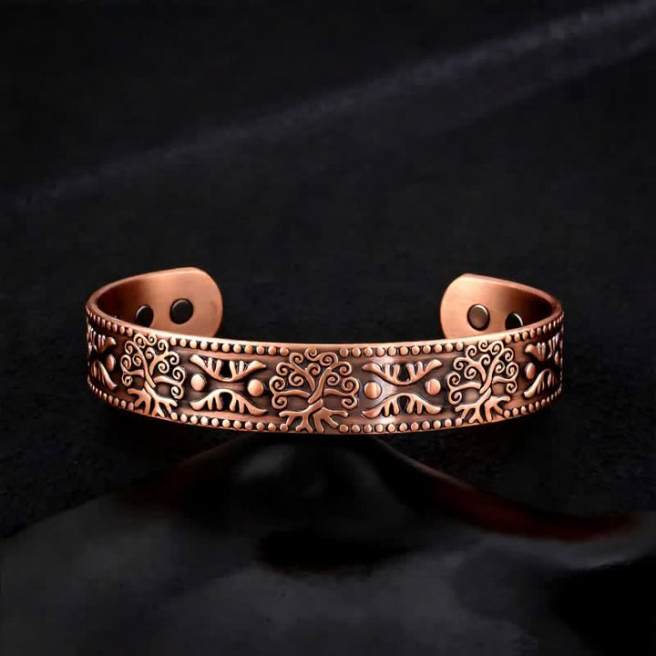 Keltische Knoten, Lebensbaum, verstellbares Armband aus Kupfer mit Magnetverschluss - Stil Nr. 2 - image 4