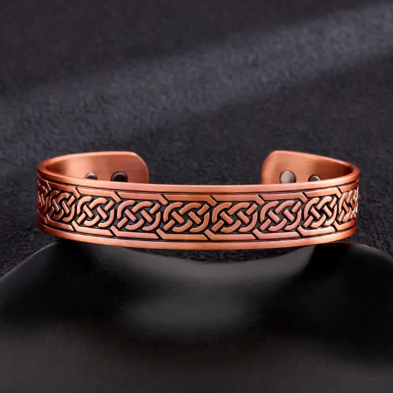 Keltische Knoten, Lebensbaum, verstellbares Armband aus Kupfer mit Magnetverschluss - Stil Nr. 6 - image 8