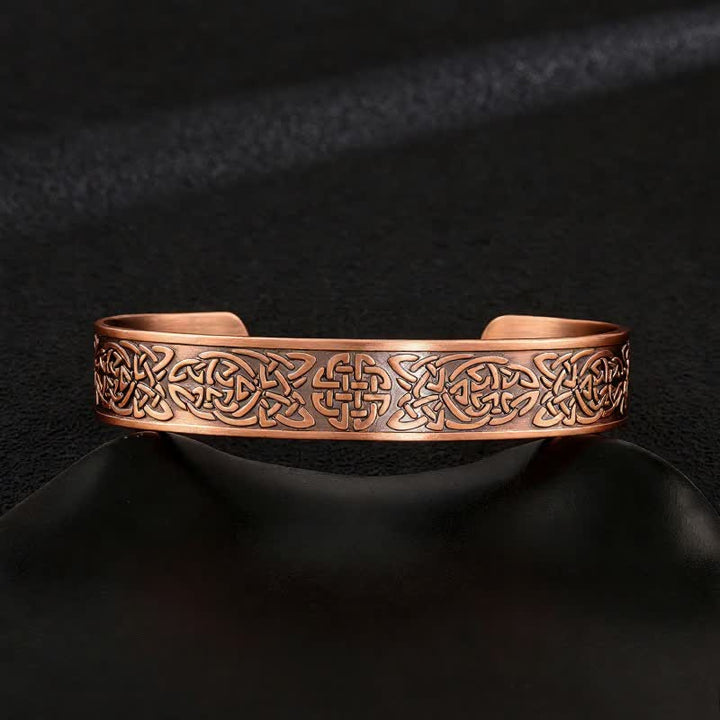 Keltische Knoten, Lebensbaum, verstellbares Armband aus Kupfer mit Magnetverschluss - Stil Nr. 12 - image 14