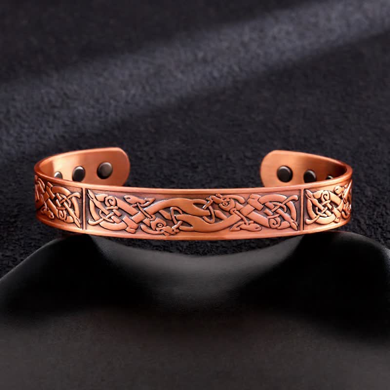 Keltische Knoten, Lebensbaum, verstellbares Armband aus Kupfer mit Magnetverschluss - Stil Nr. 10 - image 12