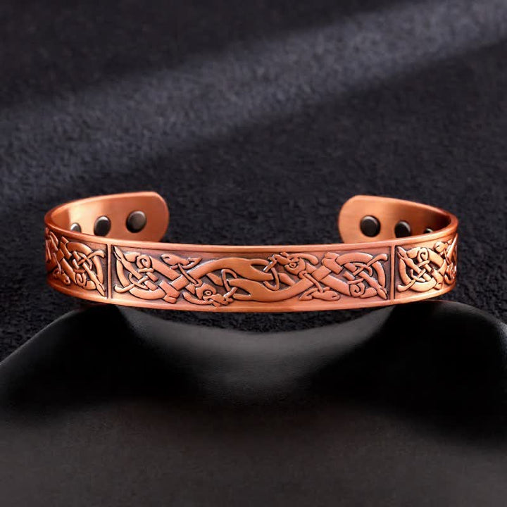 Keltische Knoten, Lebensbaum, verstellbares Armband aus Kupfer mit Magnetverschluss - Stil Nr. 10 - image 12