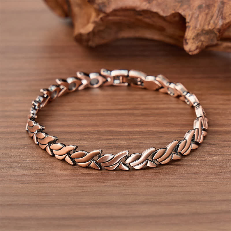 Magnetisches Armband in Form eines Weizenfisches mit Werkzeug zum Entfernen von Gliedern - Rotbronze - image 0