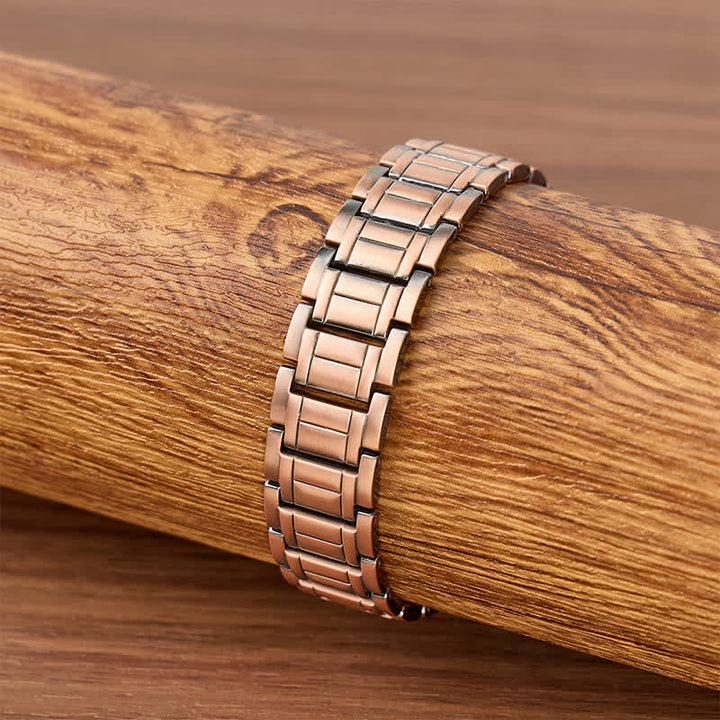 Vintage Business Wide Magnetic Chain Bracelet mit Werkzeug zum Entfernen von Gliedern - image 2