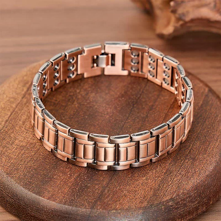 Vintage Business Wide Magnetic Chain Bracelet mit Werkzeug zum Entfernen von Gliedern - image 3