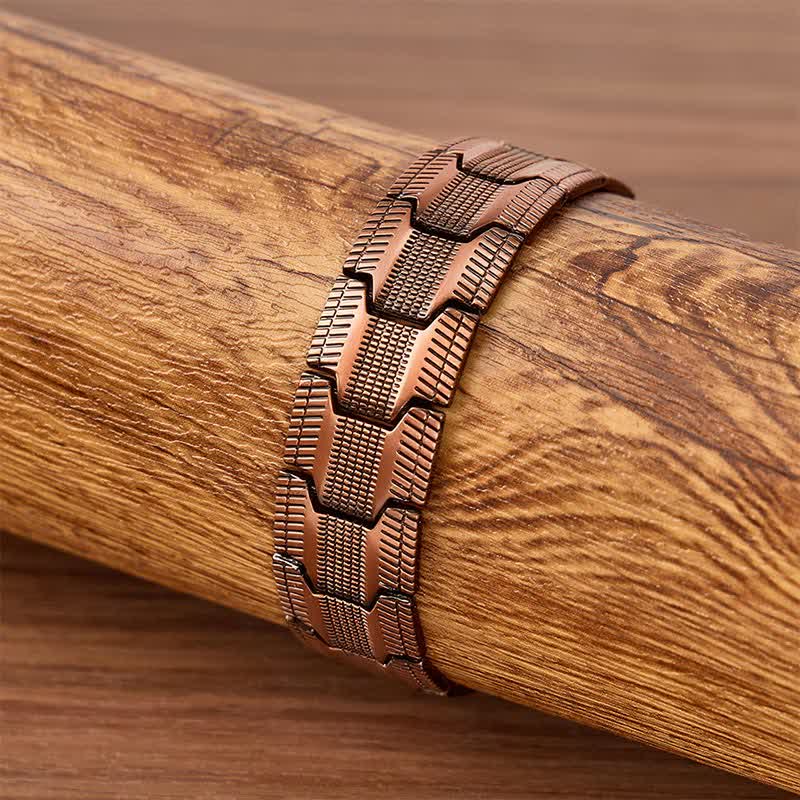 Vintage-Armband mit magnetischer Gliederkette im Pfeilmuster und Werkzeug zum Entfernen von Gliedern - image 2