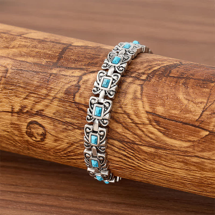 Türkisfarbenes Schmetterlings-Magnetarmband mit Werkzeug zum Entfernen von Gliedern - image 2