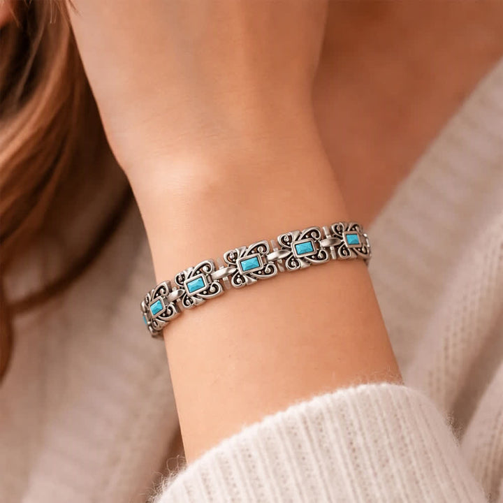 Türkisfarbenes Schmetterlings-Magnetarmband mit Werkzeug zum Entfernen von Gliedern - image 1