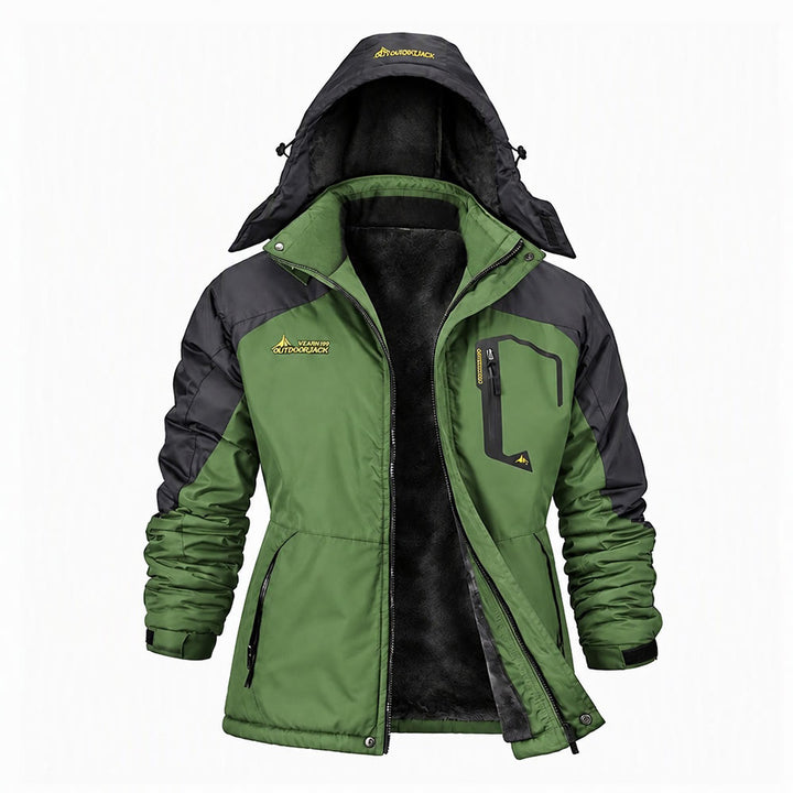 Herren-Winterjacke mit Fleecefutter - Grün - 6XL - image 4