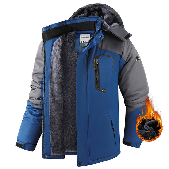 Herren-Winterjacke mit Fleecefutter - Blau - 6XL - image 11
