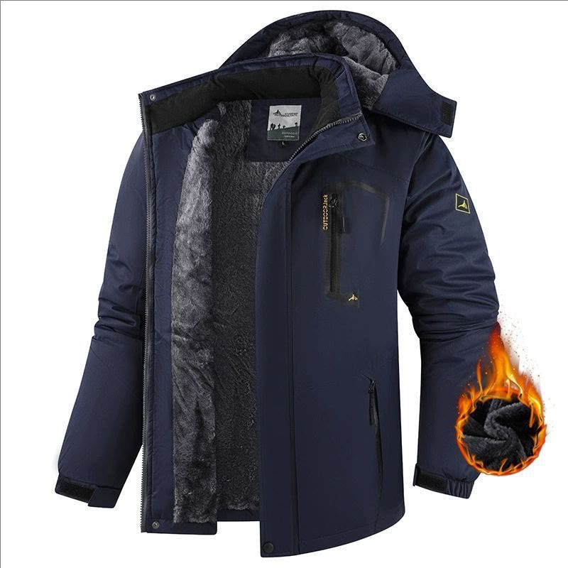 Herren-Winterjacke mit Fleecefutter - Dunkelblau - 6XL - image 8
