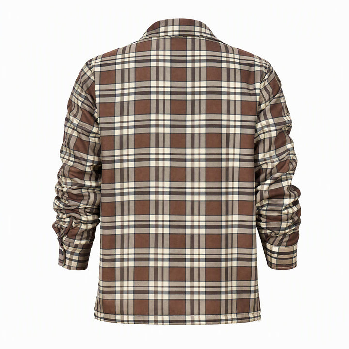 Herren-Hemdjacke mit Karomuster und Fleecefutter - image 14