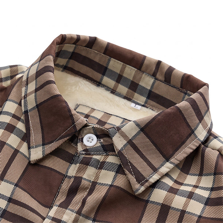 Herren-Hemdjacke mit Karomuster und Fleecefutter - image 10