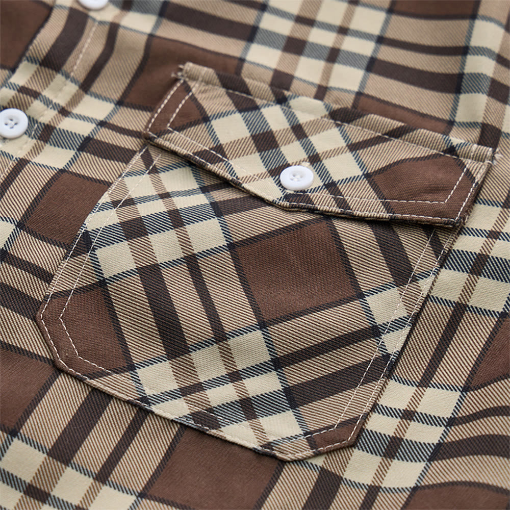 Herren-Hemdjacke mit Karomuster und Fleecefutter - image 12