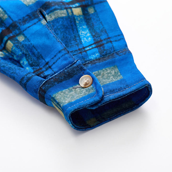 Herren-Stepphemdjacke mit Kapuze und Karomuster - image 25
