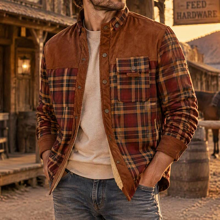 Vintage Herren-Fleecejacke mit Knöpfen - image 0