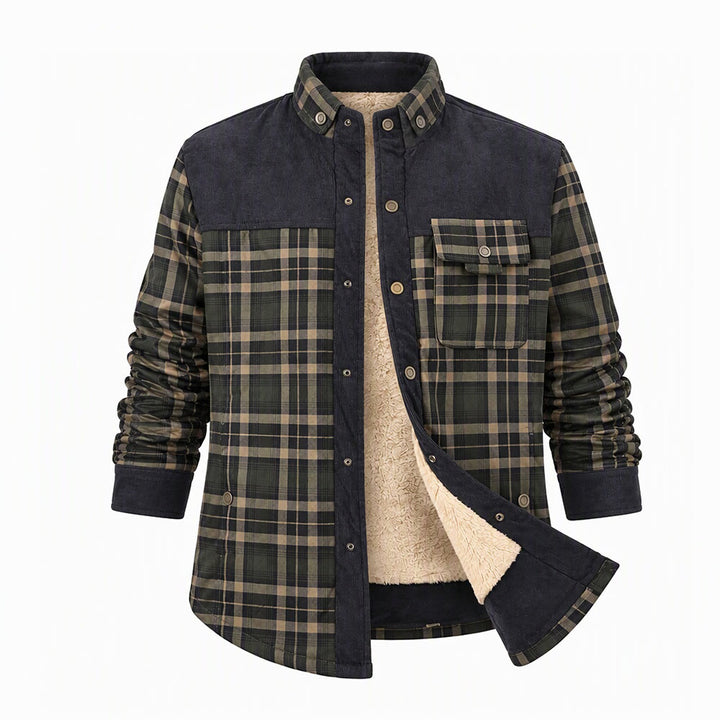 Vintage Herren-Fleecejacke mit Knöpfen - Schwarz - 3XL - image 3