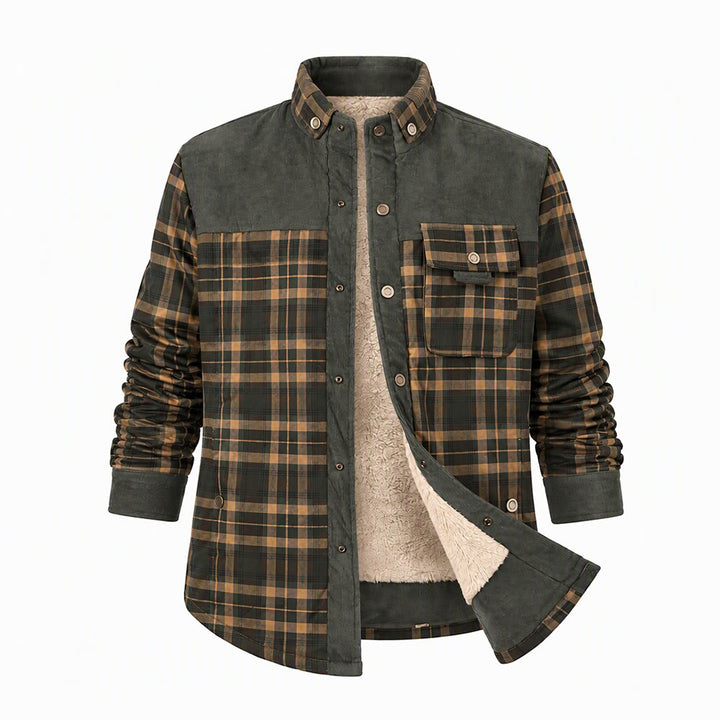 Vintage Herren-Fleecejacke mit Knöpfen - Hellgrün - 3XL - image 5
