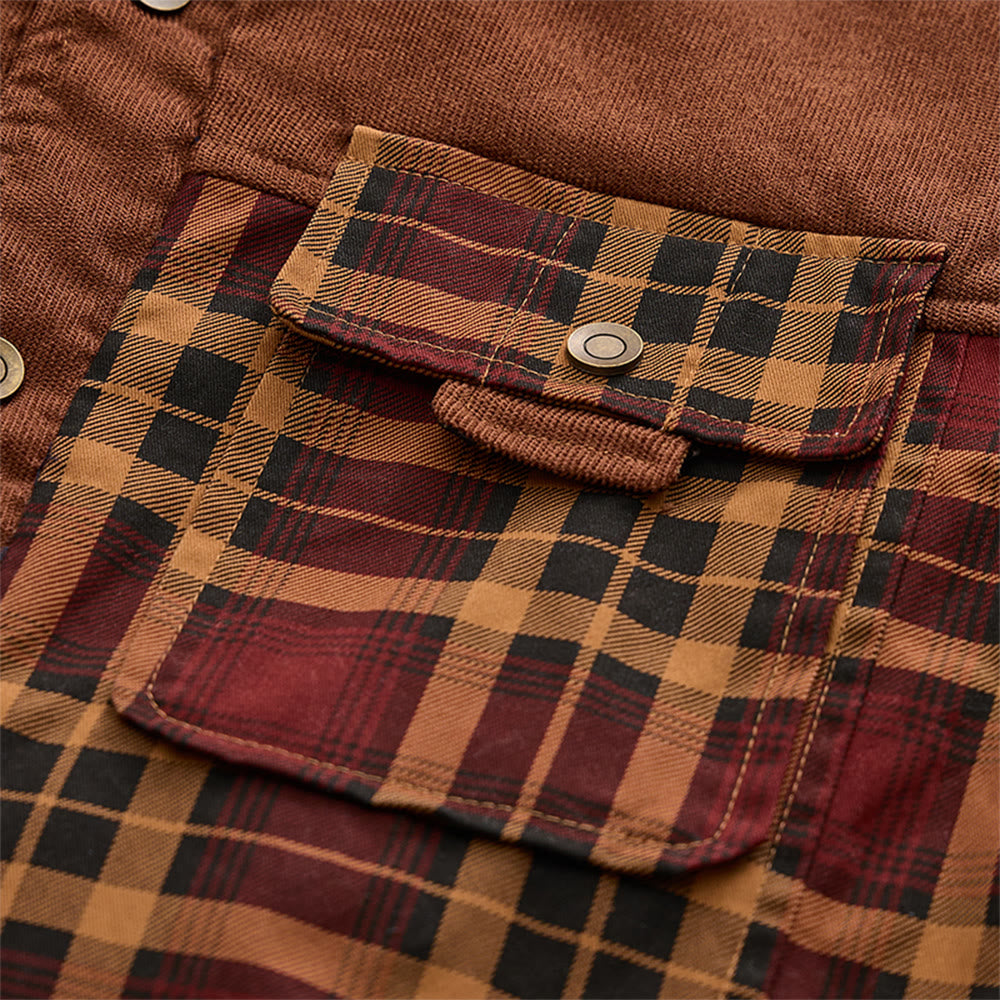 Vintage Herren-Fleecejacke mit Knöpfen - image 7