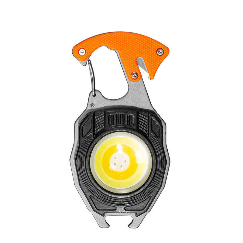 6-in-1 Multitool-Feuerzeug-Schlüsselanhänger mit wiederaufladbarer Arbeitsleuchte - Orange - image 0