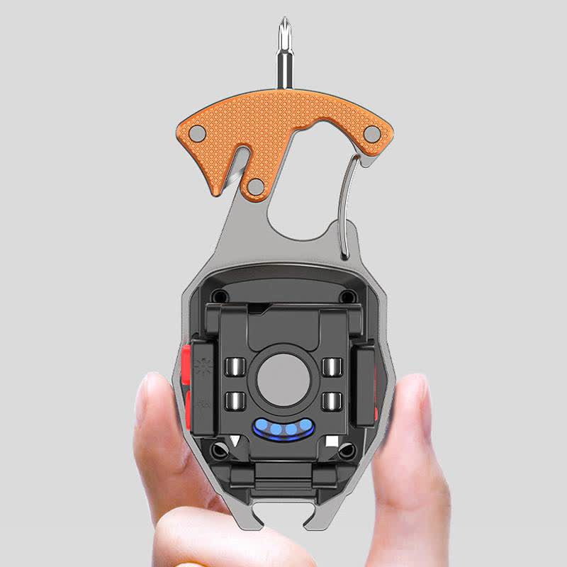 6-in-1 Multitool-Feuerzeug-Schlüsselanhänger mit wiederaufladbarer Arbeitsleuchte - image 2