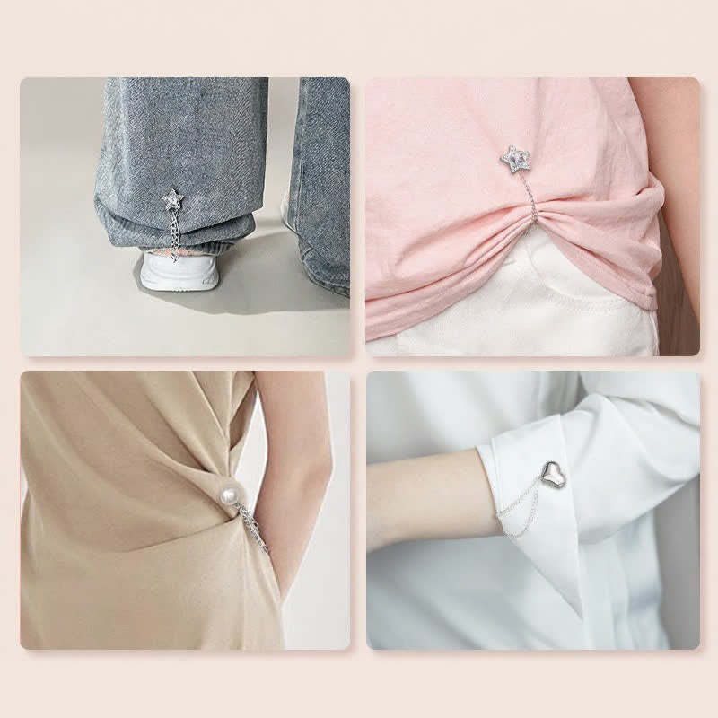 1 Paar verstellbare Jeanssaum-Kettenschnallen-Pins, Hosenmanschettenclips - image 5
