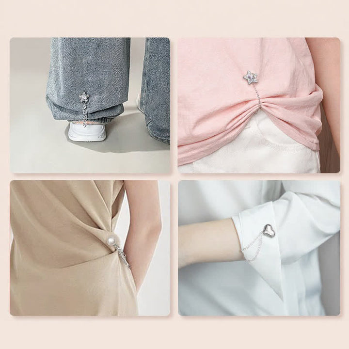 1 Paar verstellbare Jeanssaum-Kettenschnallen-Pins, Hosenmanschettenclips - image 5