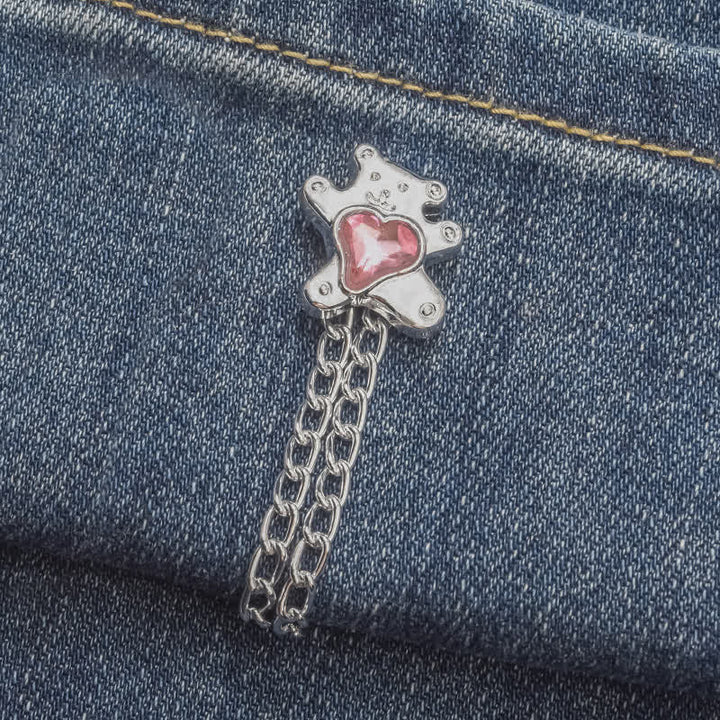 1 Paar verstellbare Jeanssaum-Kettenschnallen-Pins, Hosenmanschettenclips - Tragen - image 11