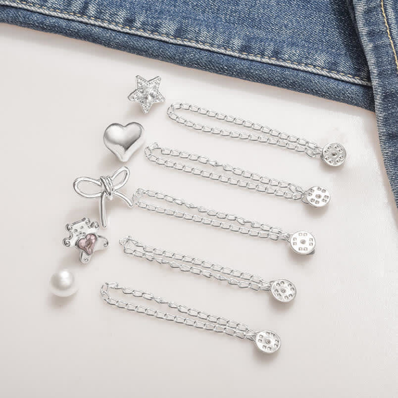1 Paar verstellbare Jeanssaum-Kettenschnallen-Pins, Hosenmanschettenclips - image 6
