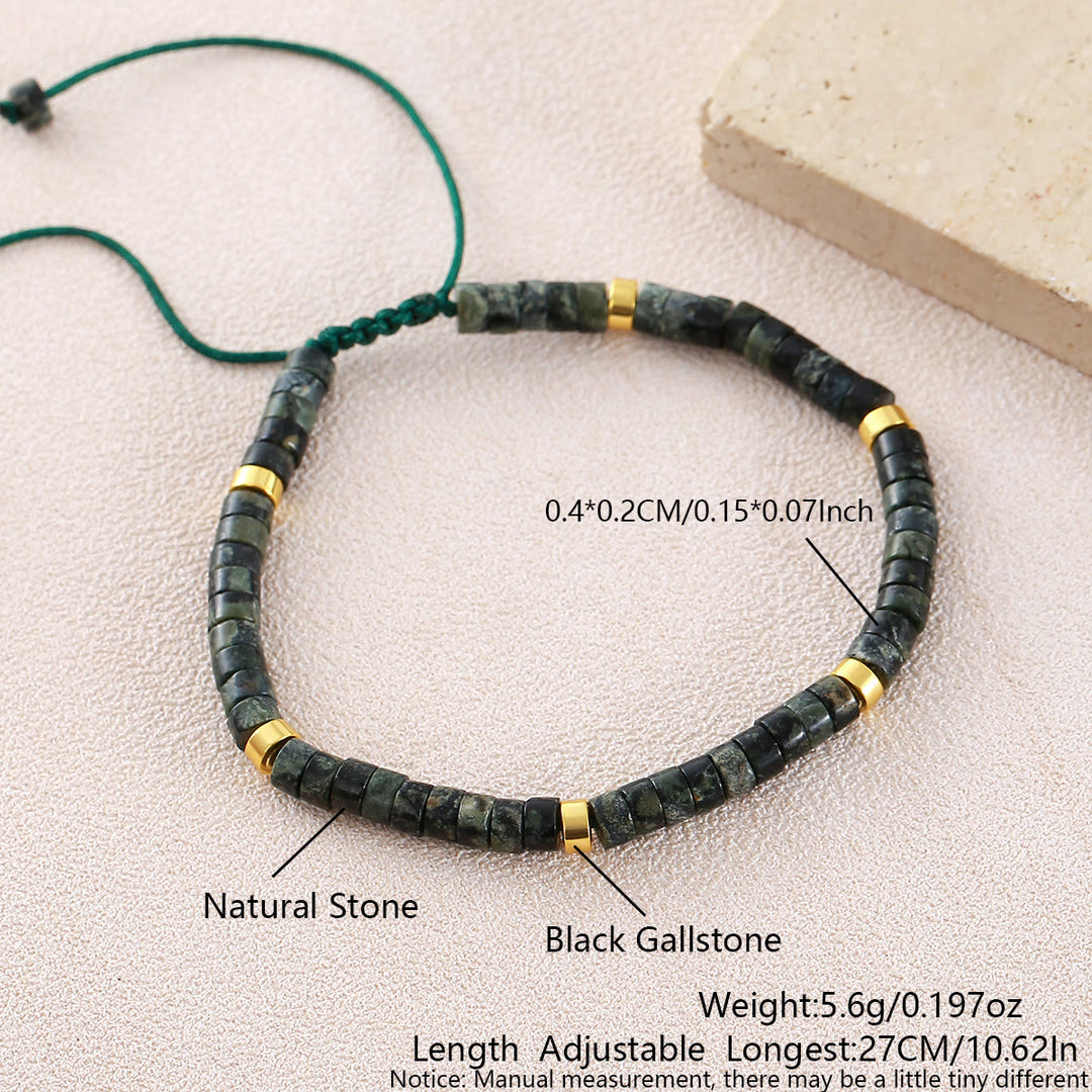 Minimalistisches, verstellbares Armband mit geometrischen Zylinderperlen - Stil Nr. 21 - image 11