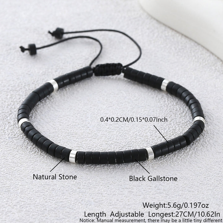 Minimalistisches, verstellbares Armband mit geometrischen Zylinderperlen - Stil Nr. 5 - image 14