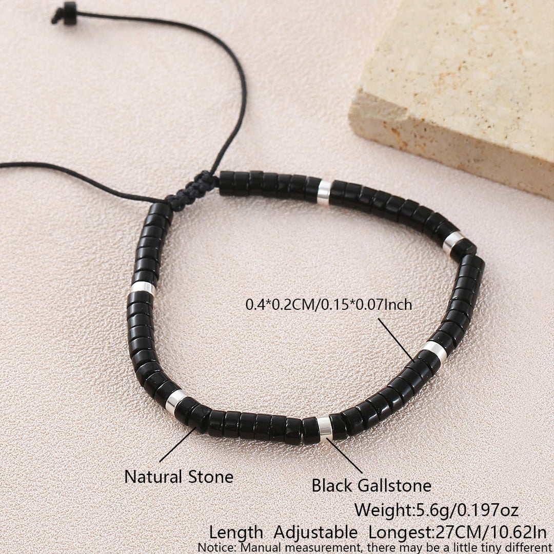 Minimalistisches, verstellbares Armband mit geometrischen Zylinderperlen - Stil Nr. 12 - image 13