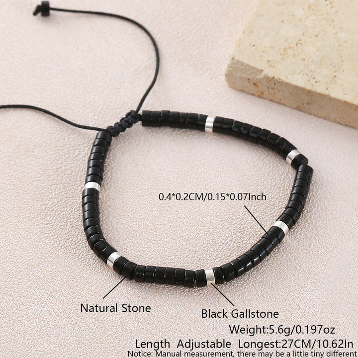 Minimalistisches, verstellbares Armband mit geometrischen Zylinderperlen - Stil Nr. 12 - image 13