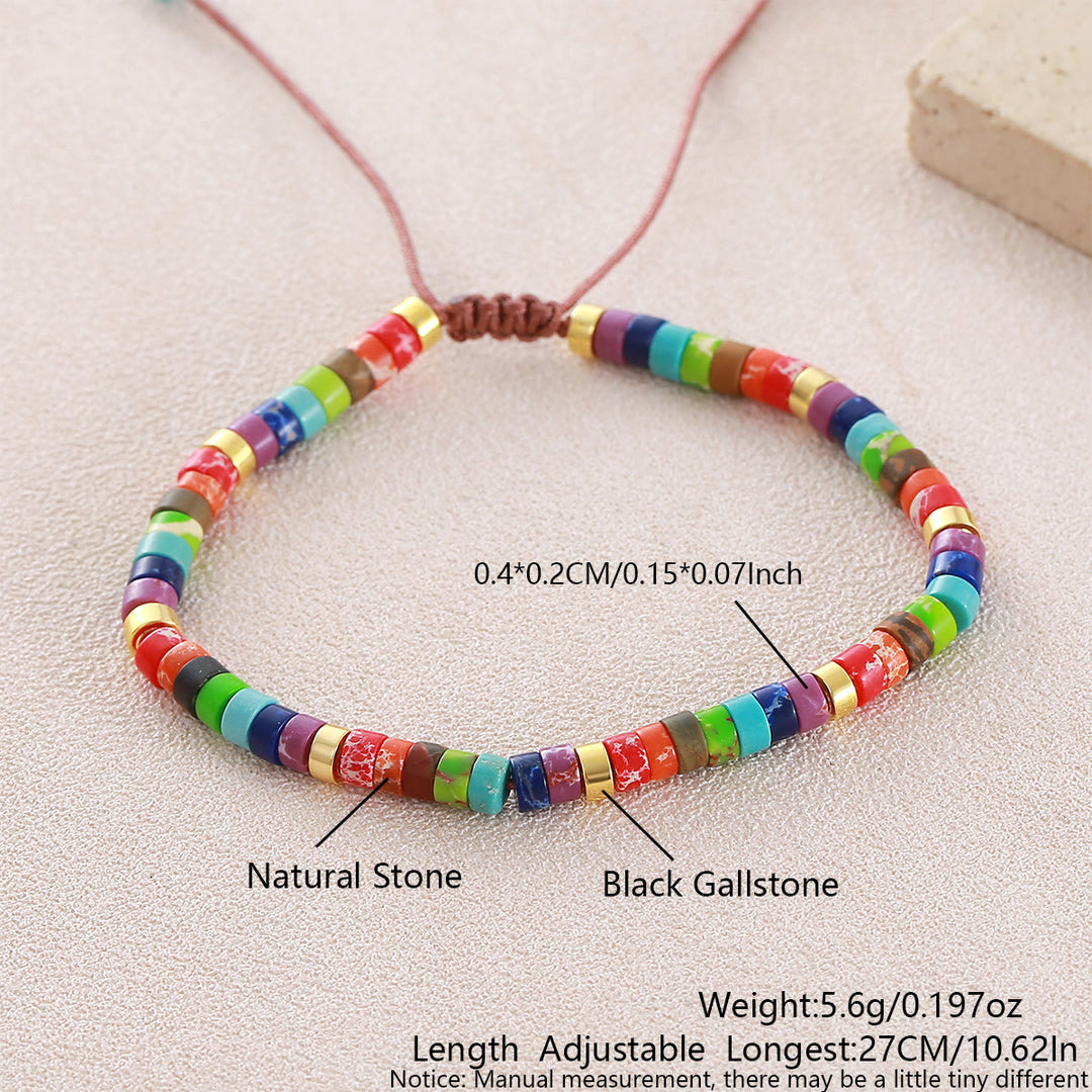 Minimalistisches, verstellbares Armband mit geometrischen Zylinderperlen - Stil Nr. 2 - image 10